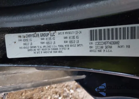 2015 Chrysler 200 Limited from USA, damaged, VIN 1C3CCCAB7FN636002